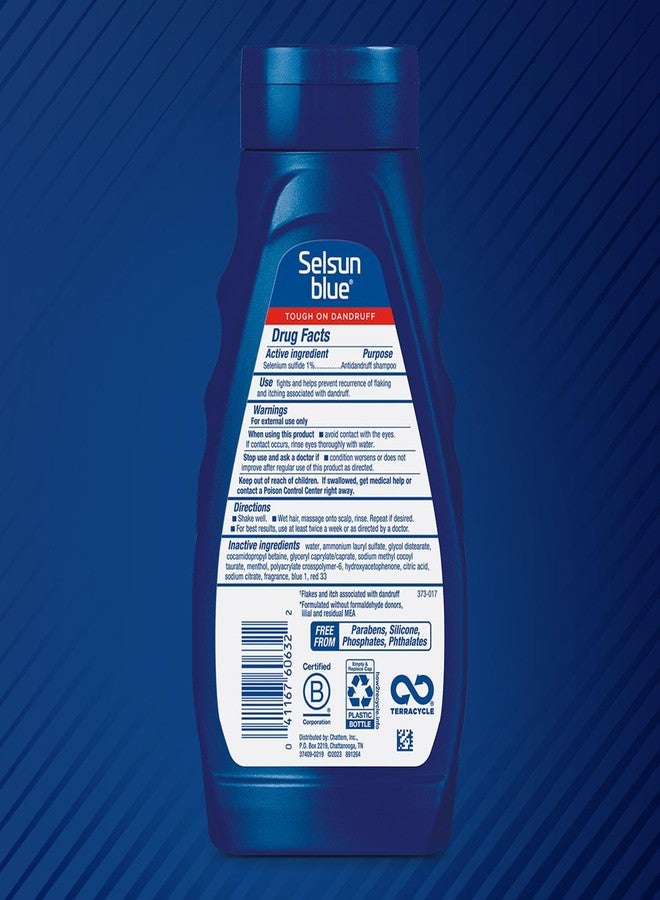 Selsun Blue Medicated Anti-dandruff Shampoo with Menthol, 11 fl. oz., Maximum Strength, Selenium Sulfide 1% (Pack of 2) - Image 2